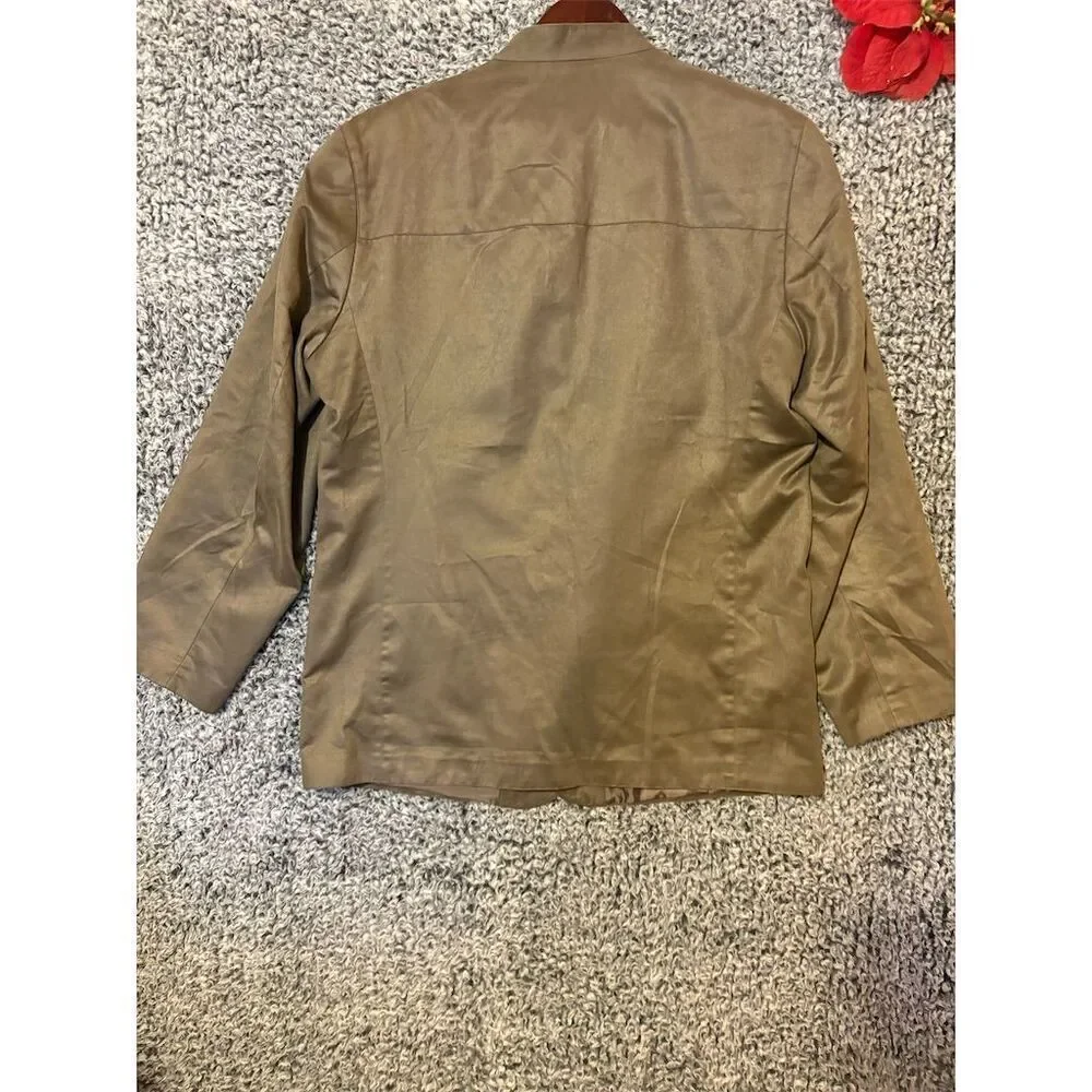 Landhaus Men's Brown Microfibre Blazer Jacket Size 48 Casual